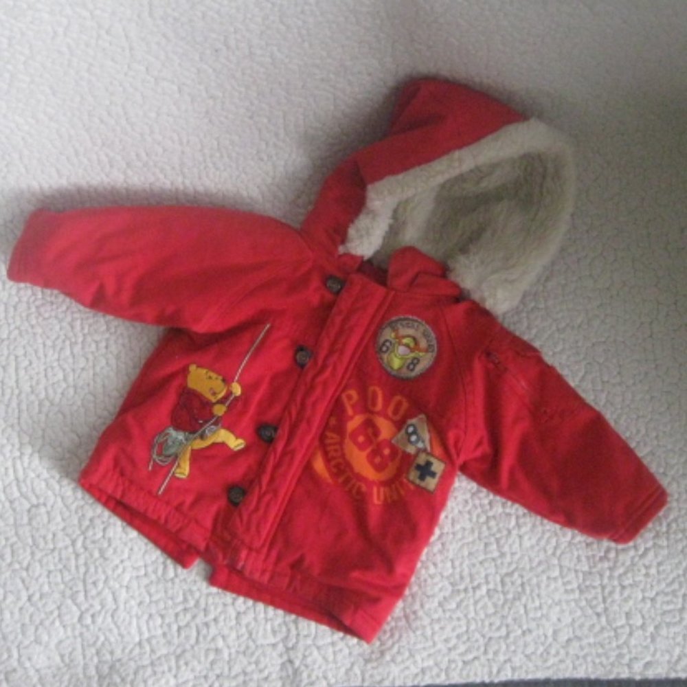 Boys Disney Winnie the Pooh Red Winter Coat